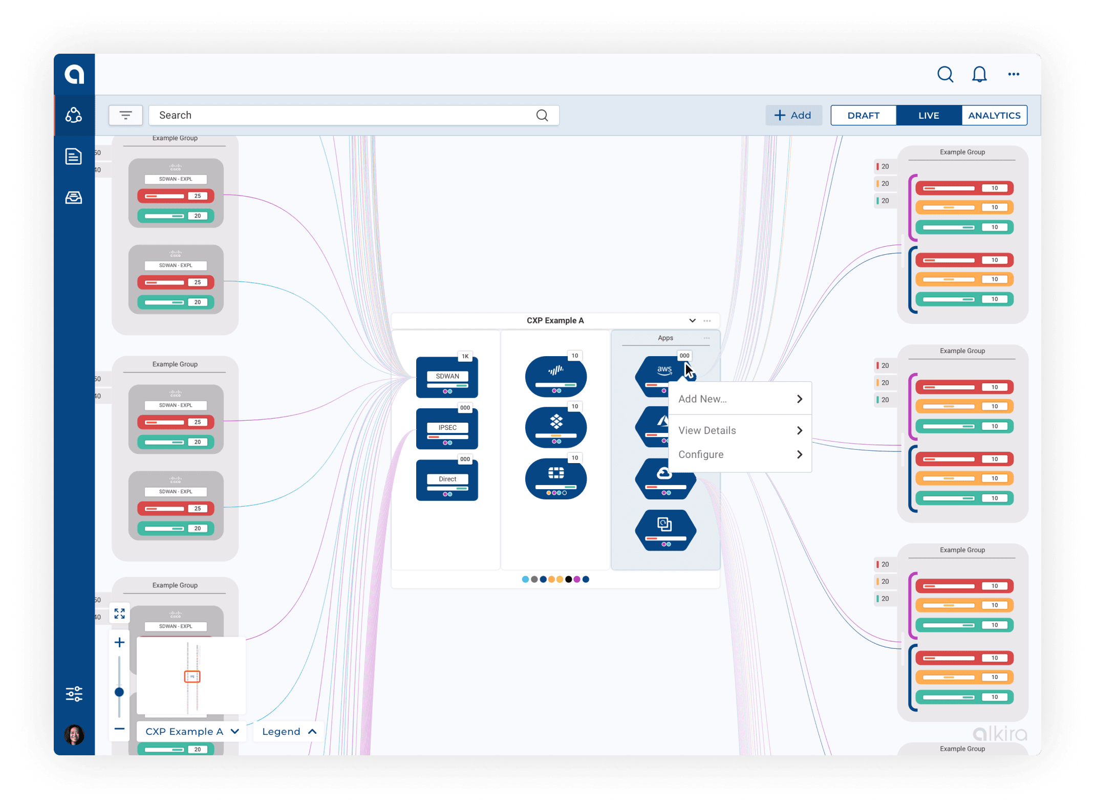 Alkira Network Topology Canvas